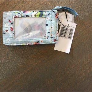 Vera Bradley Floating Gardens RFID Zip ID Case NWT